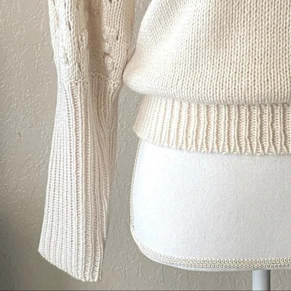 Girls Ivory Dot Sleeve Sweater - Picture 8 of 16